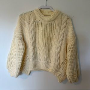 Thinkable Cream Crop Sweater